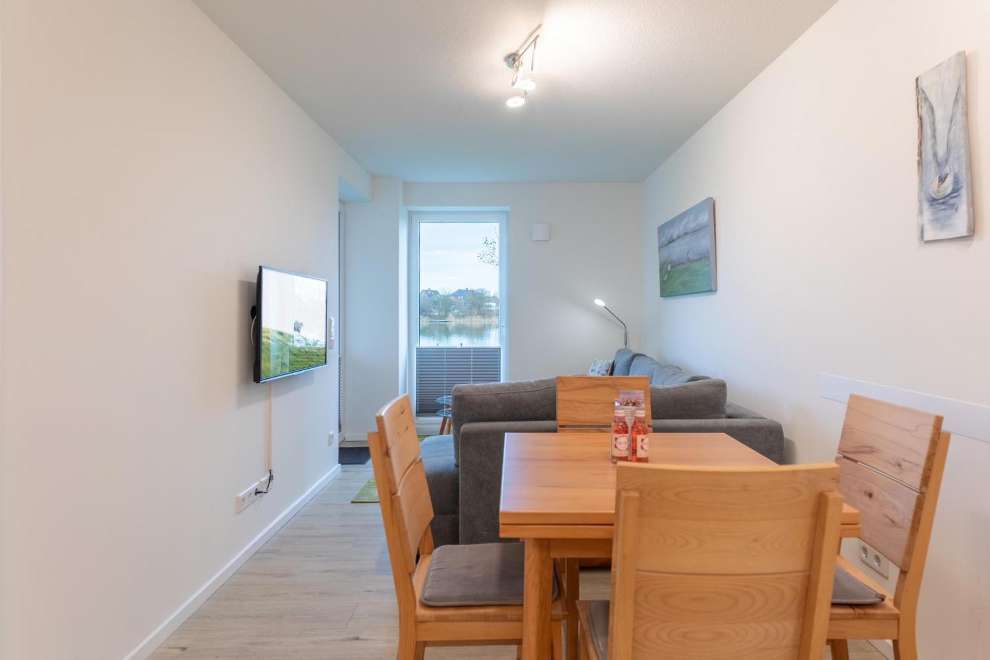 Ferienwohnung "Halligstork" Direkt Am Nordseedeich Mit Blick Auf Den See Nordstrand Exterior foto